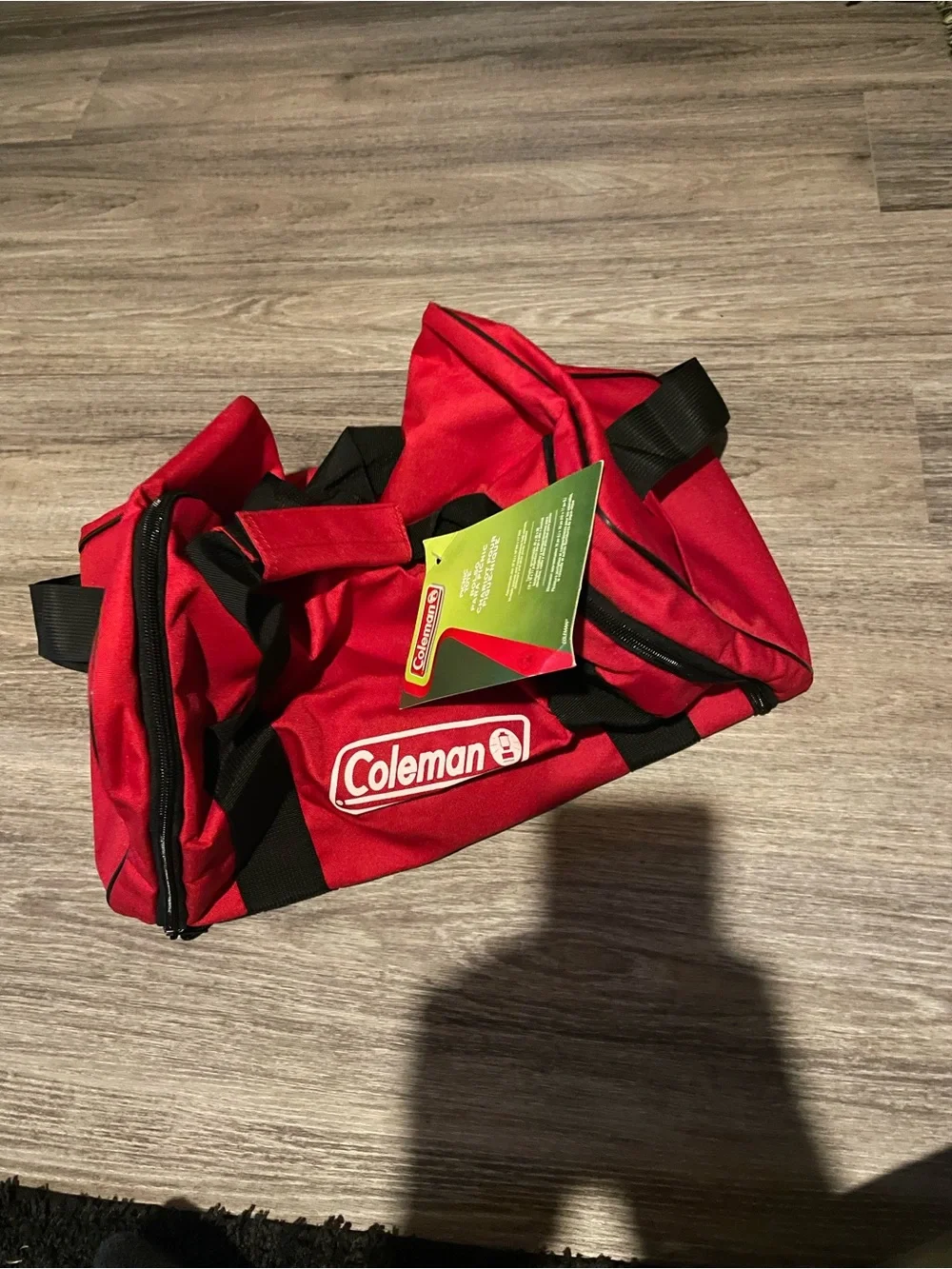 Coleman Red Duffel Bag with Black Accents - Men's Travel Bag
